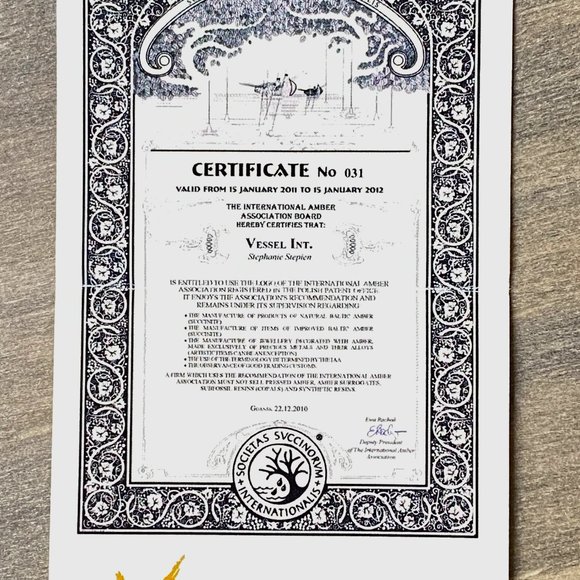 Vessel Amber and Sterling Silver Hook Earrings - Picture 3 of 5